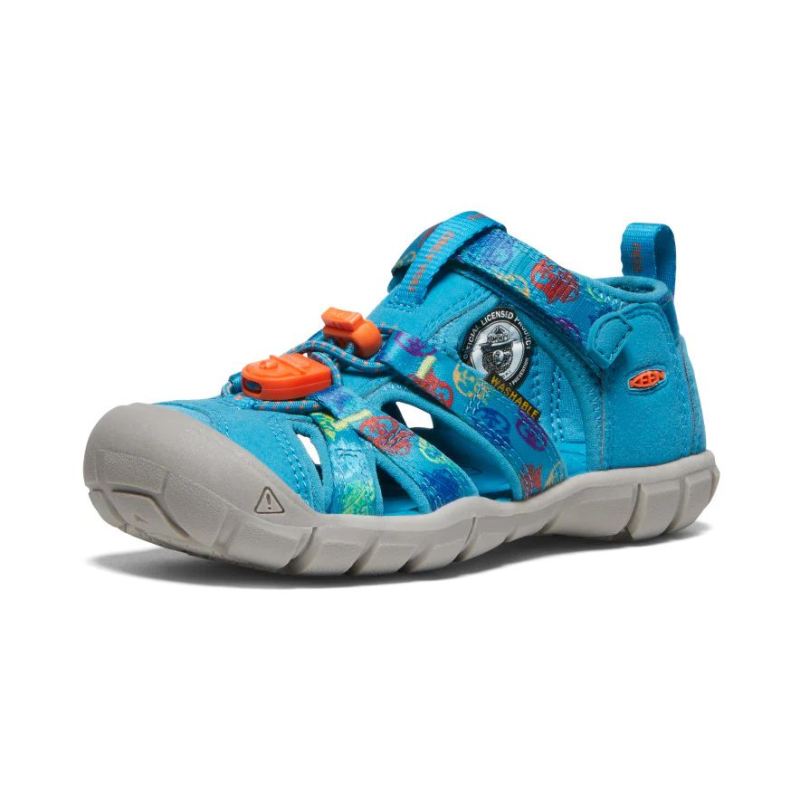 Neu Eingetroffen Keen Little Kids' Seacamp II CNX Sandal x Smokey Bear-Smokey Bear/Fjord Blue