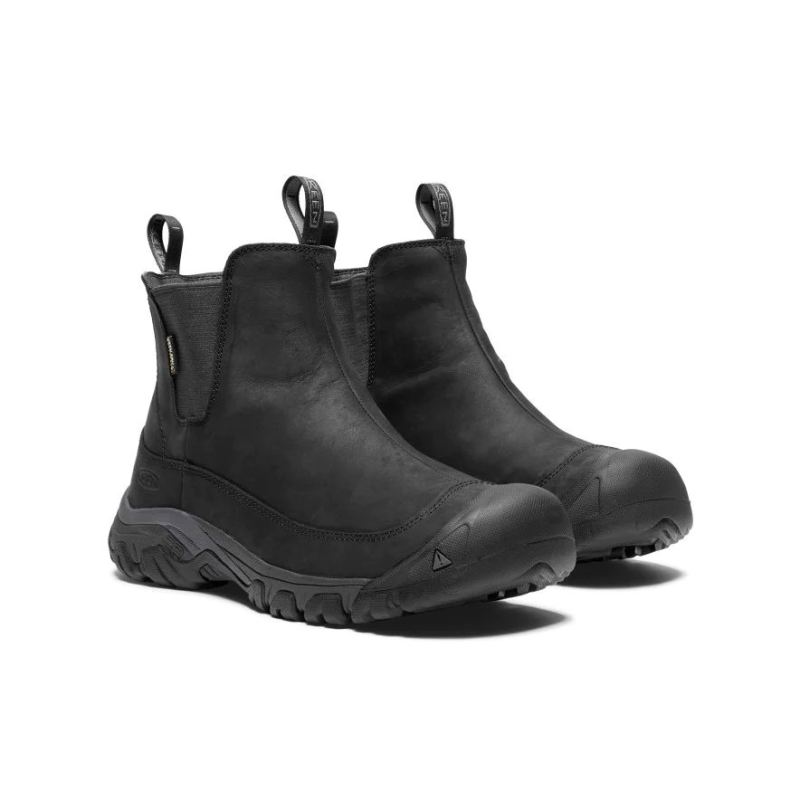 Neu Eingetroffen Keen Anchorage III Waterproof Stiefel fur Herren-Black/Raven