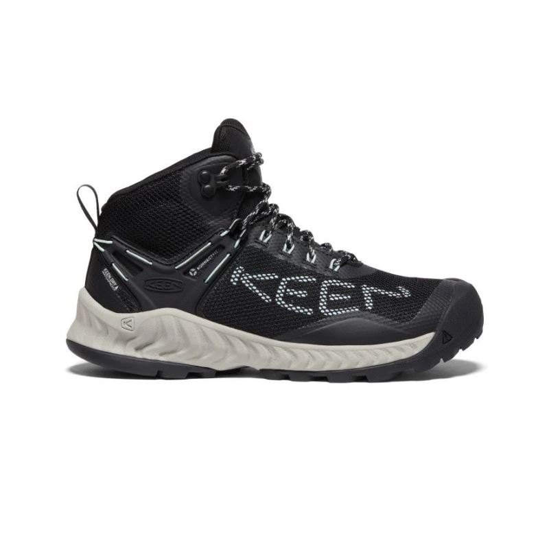 Neu Eingetroffen Keen NXIS EVO Waterproof Stiefel Mid fur Damen-Black/Blue Glass Neu Eingetroffen Keen NXIS EVO Waterproof Stiefel Mid fur Damen-Black/Blue Glass