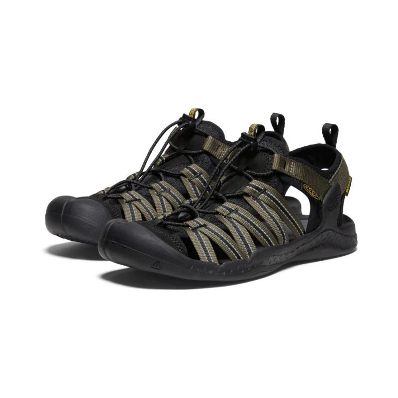 Neu Eingetroffen Keen Drift Creek H2 Sandalen fur Herren-Dark Olive/Black