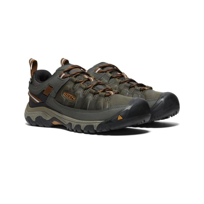 Neu Eingetroffen Keen Targhee III Waterproof Wanderschuhe fur Herren-Black Olive/Golden Brown