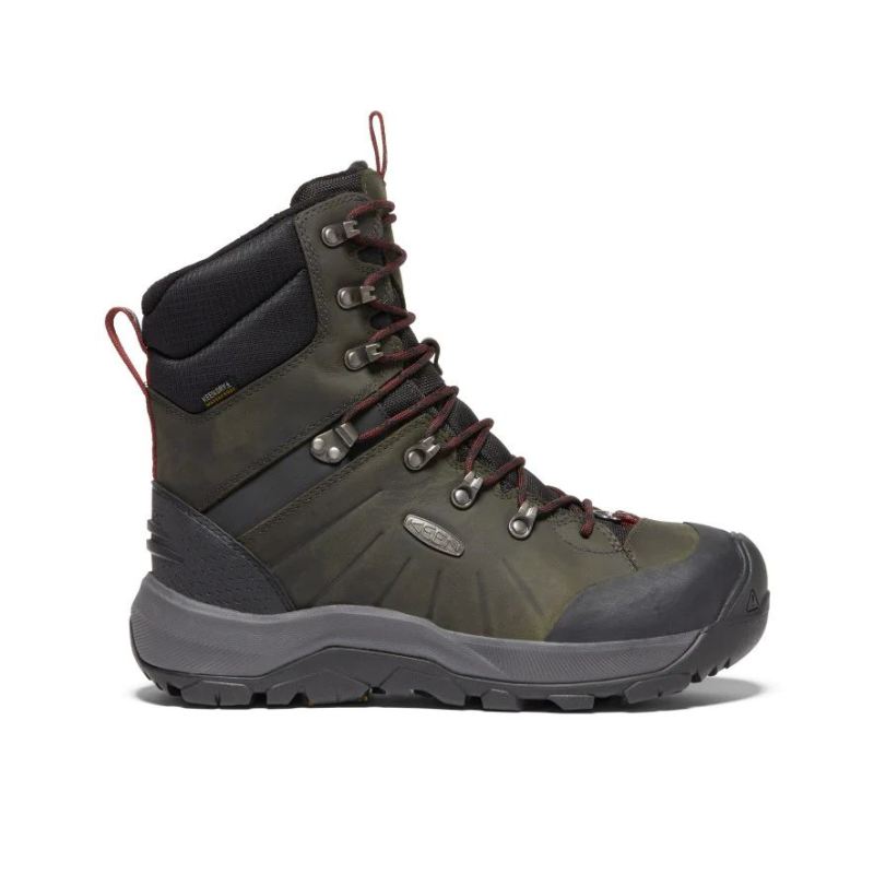 Neu Eingetroffen Keen Revel IV High Polar Waterproof Wanderstiefel fur Herren-Magnet/Red Carpet