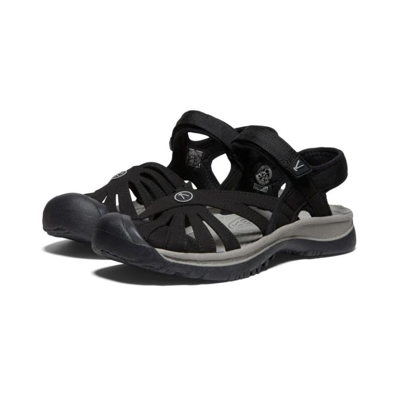 Neu Eingetroffen Keen Rose Sandale fur Damen-Black/Neutral Gray