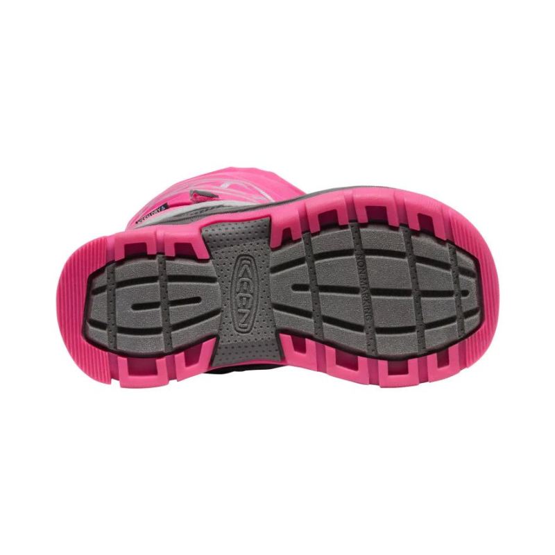 Neu Eingetroffen Keen Snow Troll Waterproof Winterstiefel fur jungere Kinder-Fuchsia Purple/Silver