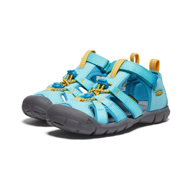Neu Eingetroffen Keen Seacamp II CNX Sandale fur Jugendliche-Ipanema/Fjord Blue